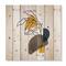 Designart - Abstract Flowers On Minimal Shapes V - Modern Print on Natural Pine Wood